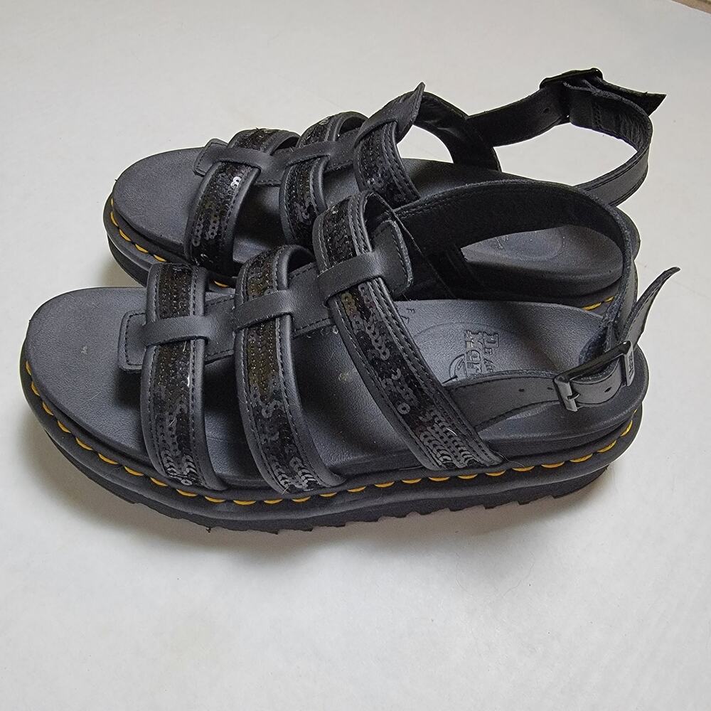 Dr. Martens Sequin Platform Sandals Size 9